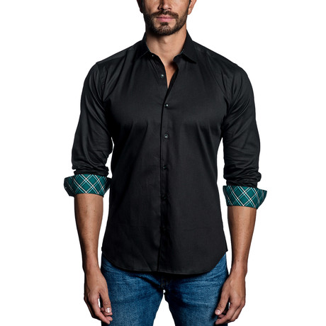 Woven Button-Up // Black