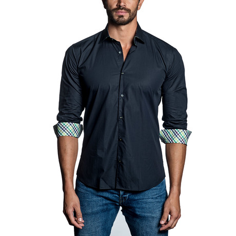 Woven Button-Up // Midnight