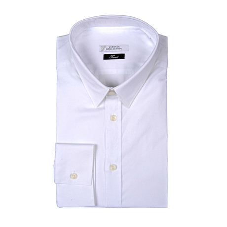 Solid Trend Fit Dress Shirt // White