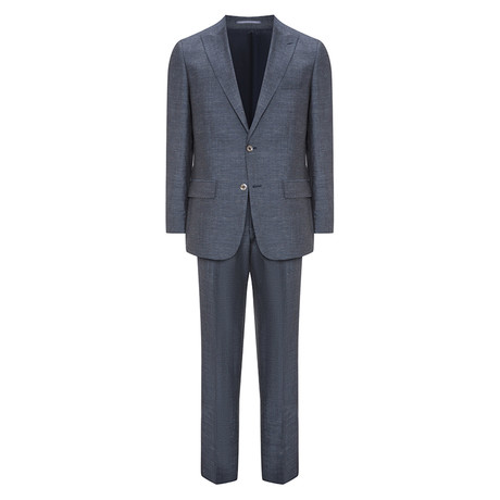 17105 Lacivert Tweed Suit // Blue