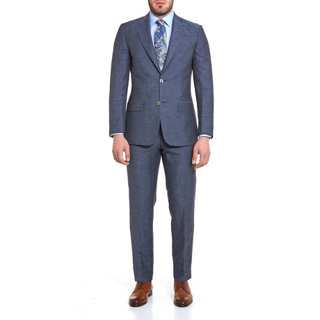 17105 Lacivert Tweed Suit // Dark Blue