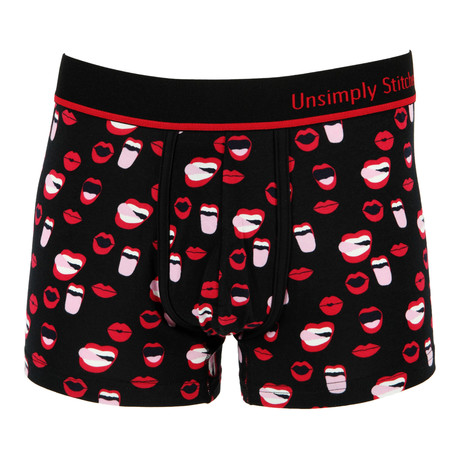 Big Mouth Boxer Trunk // Black + Red