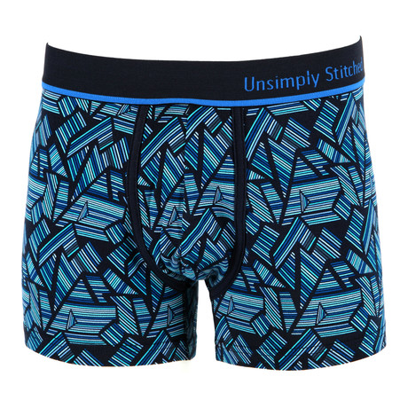 Stained Glass Boxer Trunk // Blue + Black