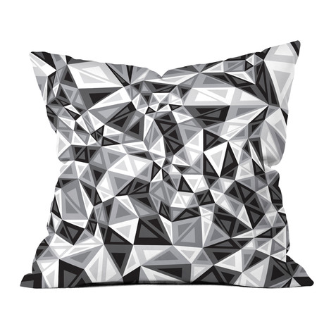Triad Illusion Gray // Throw Pillow