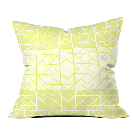 Shifting Pyramids Yellow // Throw Pillow