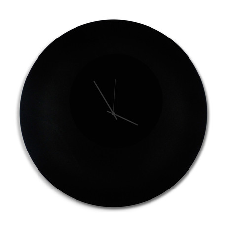 Blackout Circle Clock // Black Hands