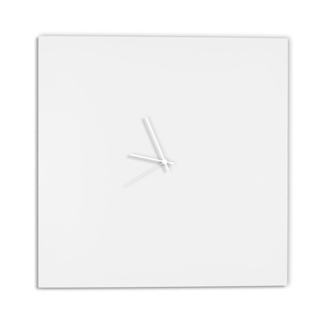 Whiteout Square Clock // White Hands
