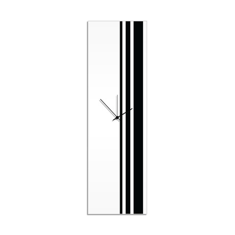 Black Triple Stripe Clock // Adam Schwoeppe