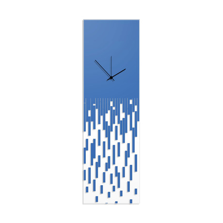 Blue Pixelated Clock // Adam Schwoeppe
