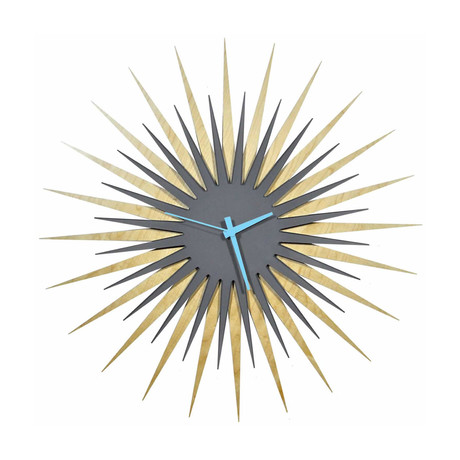 Atomic Era Clock // Maple Gray