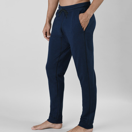 24/7 French Terry Lounge Pant // Dark Blue Heather