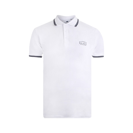 Bridge Polo Shirt // White + Navy