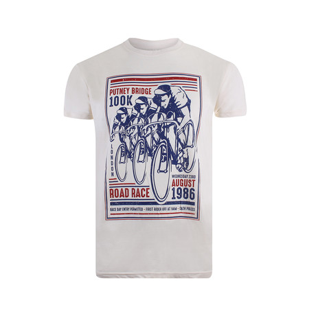 Road Race T-Shirt // Vintage White