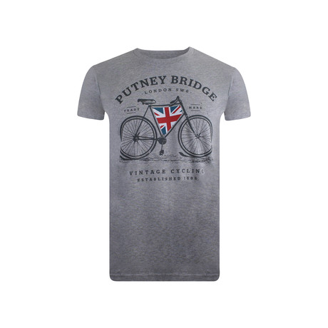 Vintage Cycling T-Shirt // Grey Marl