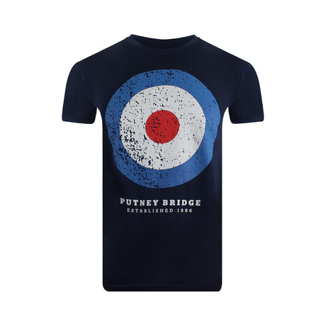 Target Distressed T-Shirt // Navy
