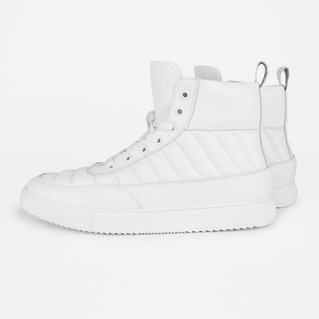Caution Hi-Top Sneaker // White