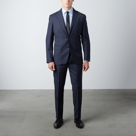 Tailored Fit Notch Lapel Wool Suit // Navy