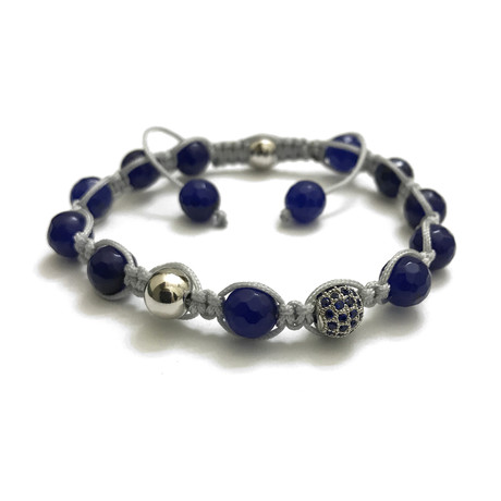 Shamballa Bracelet // Sapphire + Pave Ball