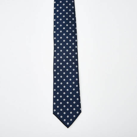 Sacha Two-Tone Floral Tie // Blue