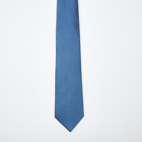 Mohamed Two-Tone Silk Tie // Blue