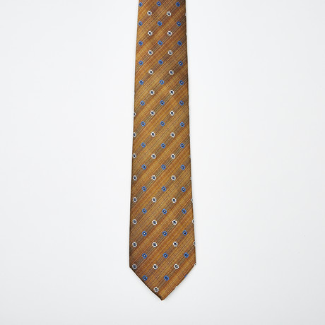 Noe Classic Floral Tie // Gold