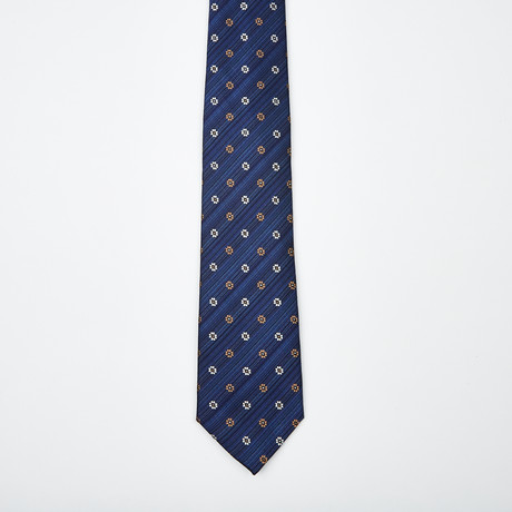 Samwell Floral Silk Tie // Navy