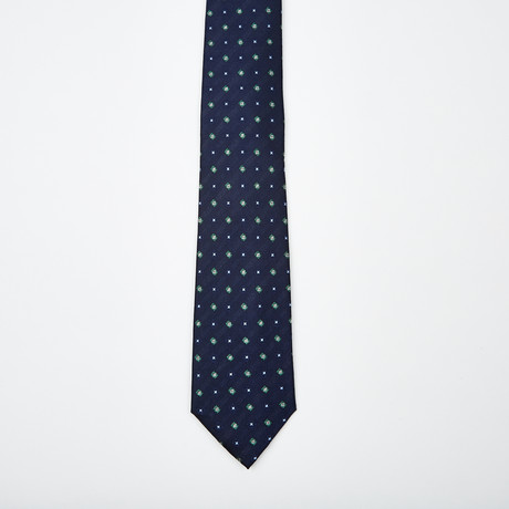 Lorenzo Print Silk Tie // Blue