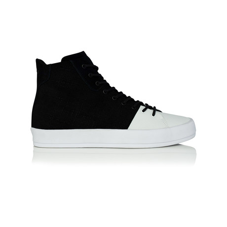 Carda High-Top Sneaker // Black + White