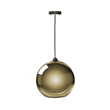 Single Sphere Pendant Lamp // Gold // Large