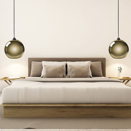 Single Sphere Pendant Lamp // Gold // Small