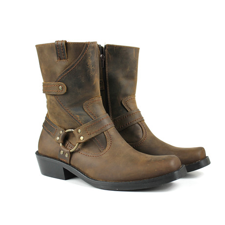 Motorcycle Boot // Chocolate Brown