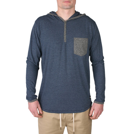 Franco Hooded Henley // Navy