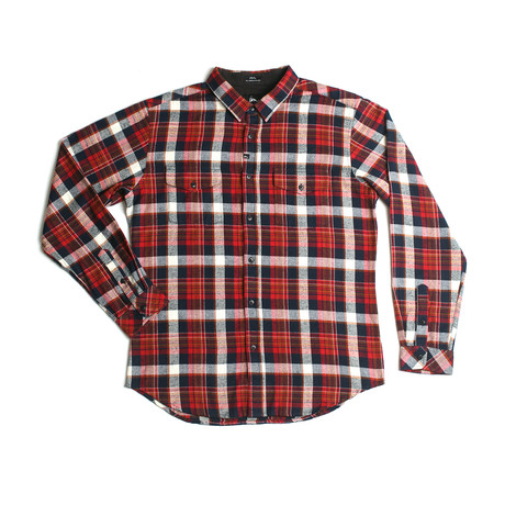 Cushman Flannel // Red + Navy