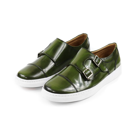 Bosque Double Monk Strap Sneakers // Green