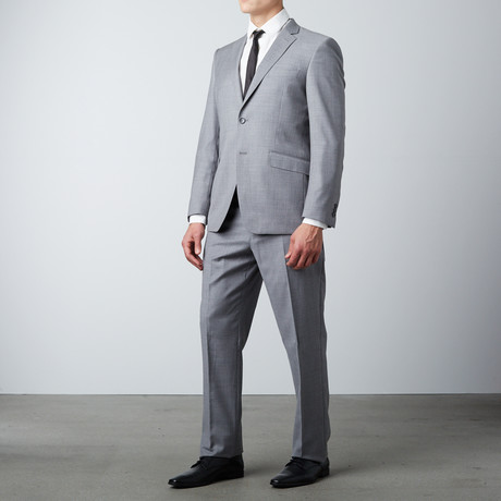 Slim Fit Single Breasted 2-Piece Suit // Light Grey