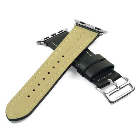 Dassari // Smooth Leather Apple Watch Strap // Black         (38mm)