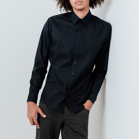 London By Night Button-Up Shirt // Black