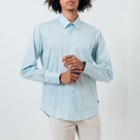 London By Night Button-Up Shirt // Blue