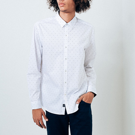 Mystery Train Button-Up Shirt // White