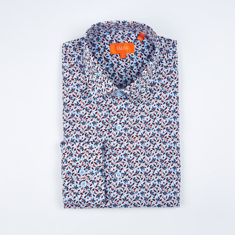 Baptiste Long-Sleeve Button-Up Shirt // Blue