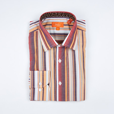 Darius Long-Sleeve Button-Up Shirt // Orange