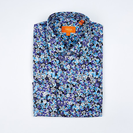 Loukian Romeo Long-Sleeve Button-Up Shirt // Blue