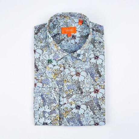 Elio Long-Sleeve Button-Up Shirt // Light Blue