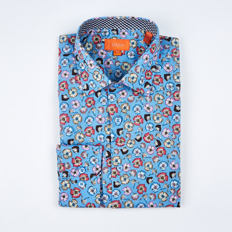 Clovis Long-Sleeve Button-Up Shirt // Blue