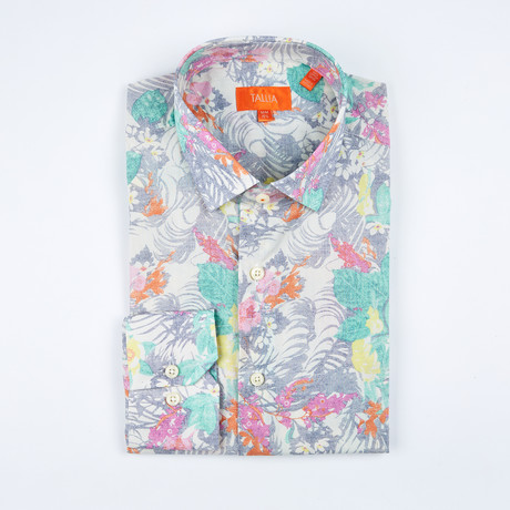 Gaspard Long-Sleeve Button-Up Shirt // Multi         (M)!