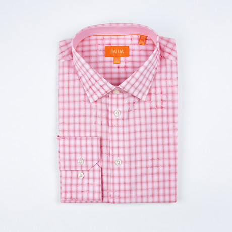 Maxence Long-Sleeve Button-Up Shirt // Pink