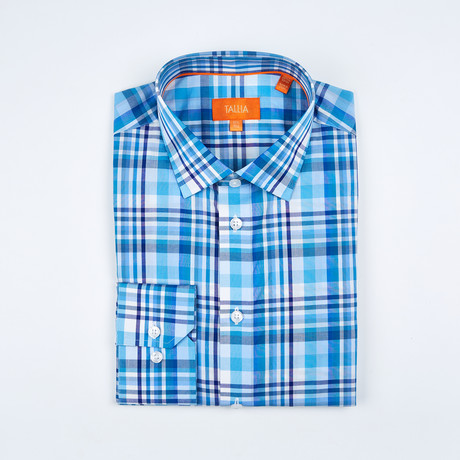 Oscar Long-Sleeve Button-Up Shirt // Blue