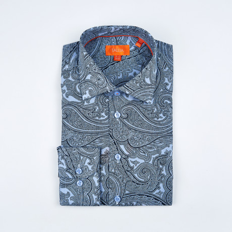Marius Long-Sleeve Button-Up Shirt // Slate