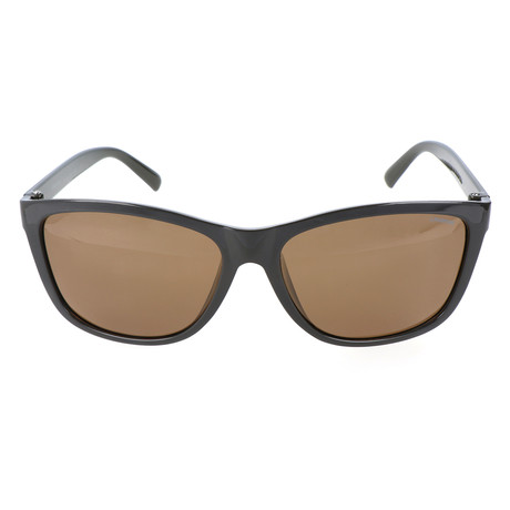 Phil Rectangular Sunglasses // Black + Brown
