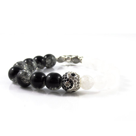 Yin + Yang Bonsai Tree Bracelet // Cracked Crystal